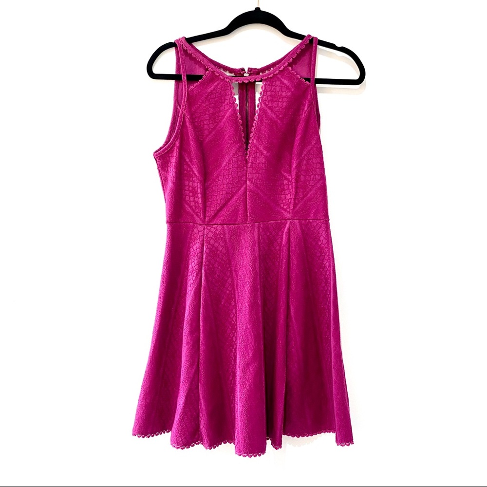FREE PEOPLE Hot Pink Miss Connections Dress - Picture 2 of 8